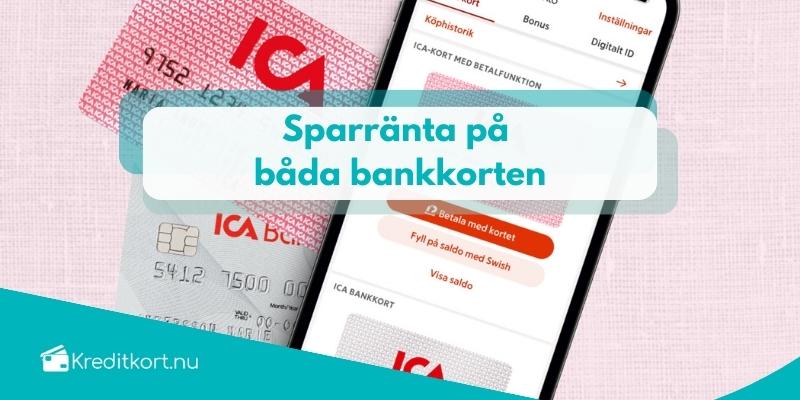 Sparränta på båda ica bankkorten