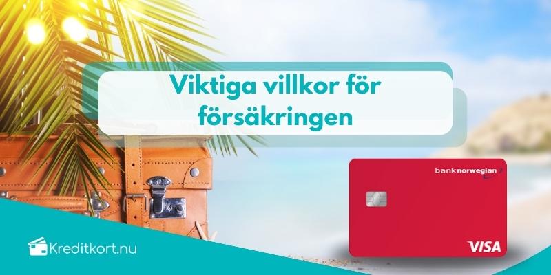 Norwegian reseförsäkring villkor