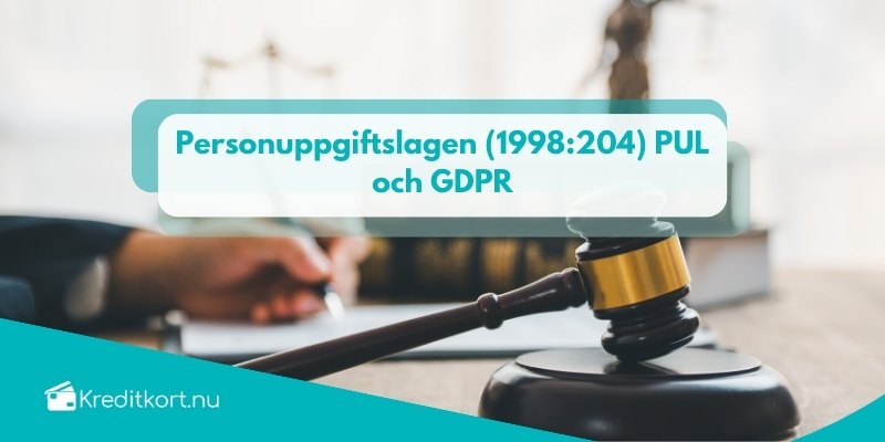 Personuppgiftslagen och GDPR